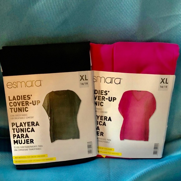 Esmara Ladies Cover Up Tunic, (1) Black Size & (1) Fusha @ Size XL/16-18 - Picture 6 of 6